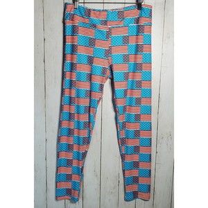 Lularoe Tall & Curvy TC Leggings American Flag Stars Fourth 4 of July Patriotic